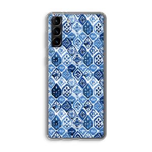 CaseCompany Blauw motief: Samsung Galaxy S21 Plus Transparant Hoesje
