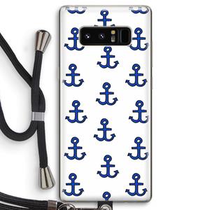 CaseCompany Ankers: Samsung Galaxy Note 8 Transparant Hoesje met koord