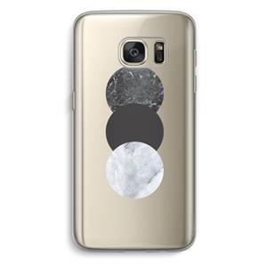 CaseCompany Marmeren cirkels: Samsung Galaxy S7 Transparant Hoesje