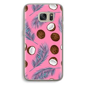 CaseCompany Kokosnoot roze: Samsung Galaxy S7 Transparant Hoesje
