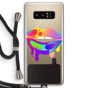 CaseCompany Lip Palette: Samsung Galaxy Note 8 Transparant Hoesje met koord