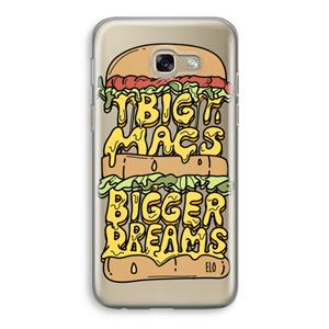 CaseCompany Big Macs Bigger Dreams: Samsung Galaxy A5 (2017) Transparant Hoesje