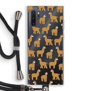 CaseCompany Alpacas: Samsung Galaxy Note 10 Plus Transparant Hoesje met koord