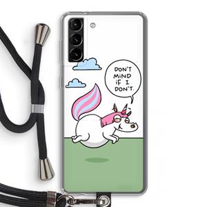 CaseCompany Unicorn: Samsung Galaxy S21 Plus Transparant Hoesje met koord