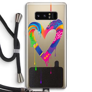 CaseCompany Melts My Heart: Samsung Galaxy Note 8 Transparant Hoesje met koord