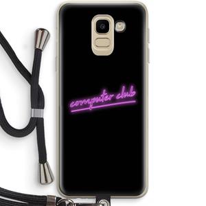 CaseCompany Vice Black: Samsung Galaxy J6 (2018) Transparant Hoesje met koord