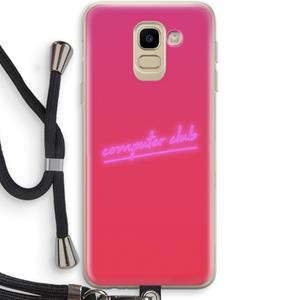 CaseCompany Vice Glow: Samsung Galaxy J6 (2018) Transparant Hoesje met koord