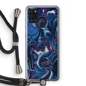CaseCompany Mirrored Mirage: Samsung Galaxy A21s Transparant Hoesje met koord
