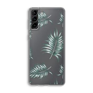 CaseCompany Simple leaves: Samsung Galaxy S21 Plus Transparant Hoesje