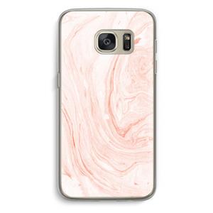CaseCompany Peach bath: Samsung Galaxy S7 Transparant Hoesje