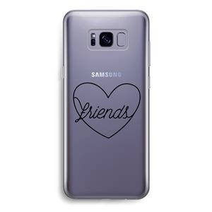 CaseCompany Friends heart black: Samsung Galaxy S8 Transparant Hoesje