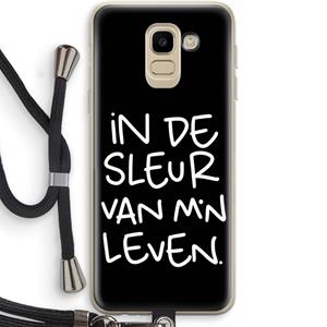 CaseCompany De Sleur: Samsung Galaxy J6 (2018) Transparant Hoesje met koord