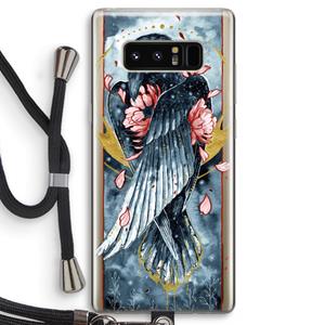 CaseCompany Golden Raven: Samsung Galaxy Note 8 Transparant Hoesje met koord