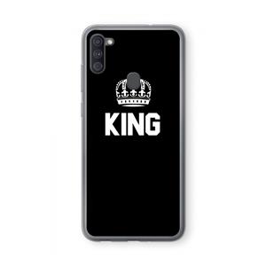CaseCompany King zwart: Samsung Galaxy A11 Transparant Hoesje