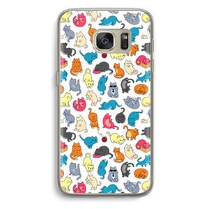 CaseCompany Kleurrijke katten: Samsung Galaxy S7 Transparant Hoesje