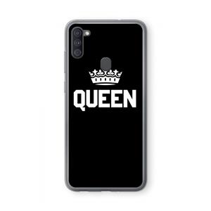CaseCompany Queen zwart: Samsung Galaxy A11 Transparant Hoesje
