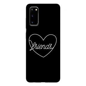 CaseCompany Friends heart black: Samsung Galaxy S20 Tough Case