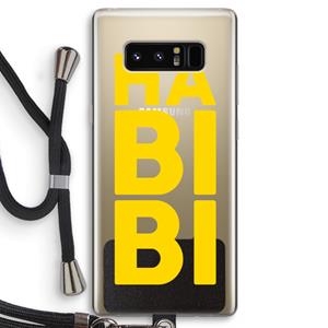 CaseCompany Habibi Blue: Samsung Galaxy Note 8 Transparant Hoesje met koord