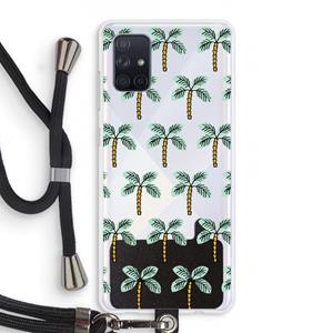 CaseCompany Paradise: Samsung Galaxy A71 Transparant Hoesje met koord