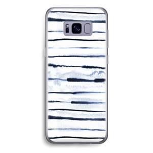 CaseCompany Ink Stripes: Samsung Galaxy S8 Transparant Hoesje