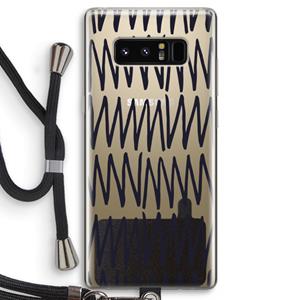 CaseCompany Marrakech Zigzag: Samsung Galaxy Note 8 Transparant Hoesje met koord