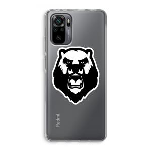 CaseCompany Angry Bear (white): Xiaomi Redmi Note 10 Pro Transparant Hoesje