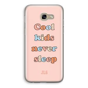 CaseCompany Cool Kids Never Sleep: Samsung Galaxy A5 (2017) Transparant Hoesje