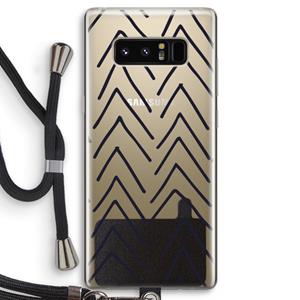 CaseCompany Marrakech Arrows: Samsung Galaxy Note 8 Transparant Hoesje met koord