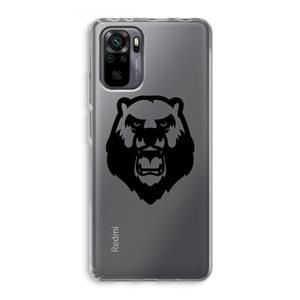 CaseCompany Angry Bear (black): Xiaomi Redmi Note 10 Pro Transparant Hoesje