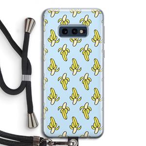 CaseCompany Bananas: Samsung Galaxy S10e Transparant Hoesje met koord
