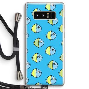 CaseCompany Visjes: Samsung Galaxy Note 8 Transparant Hoesje met koord