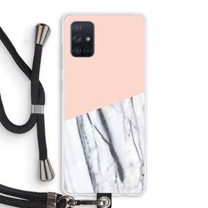 CaseCompany A touch of peach: Samsung Galaxy A71 Transparant Hoesje met koord