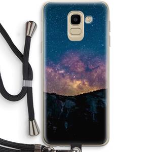 CaseCompany Travel to space: Samsung Galaxy J6 (2018) Transparant Hoesje met koord