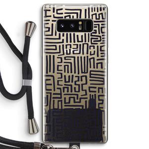 CaseCompany Moroccan Print: Samsung Galaxy Note 8 Transparant Hoesje met koord