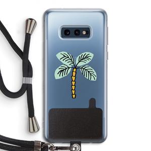 CaseCompany Palmboom: Samsung Galaxy S10e Transparant Hoesje met koord