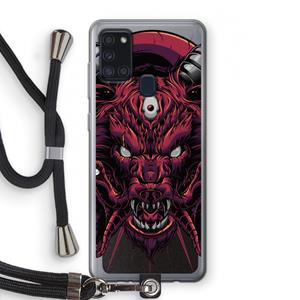CaseCompany Hell Hound and Serpents: Samsung Galaxy A21s Transparant Hoesje met koord