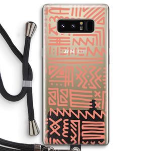 CaseCompany Marrakech Pink: Samsung Galaxy Note 8 Transparant Hoesje met koord