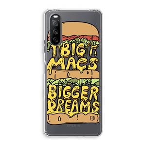 CaseCompany Big Macs Bigger Dreams: Sony Xperia 10 III Transparant Hoesje