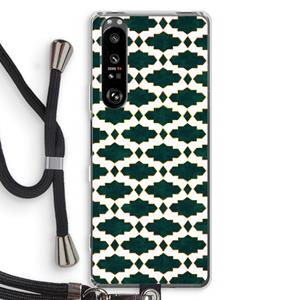 CaseCompany Moroccan tiles: Sony Xperia 1 III Transparant Hoesje met koord