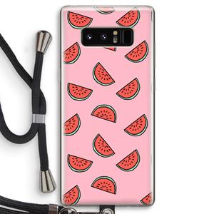 CaseCompany Watermeloen: Samsung Galaxy Note 8 Transparant Hoesje met koord