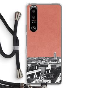 CaseCompany Marrakech Skyline : Sony Xperia 1 III Transparant Hoesje met koord