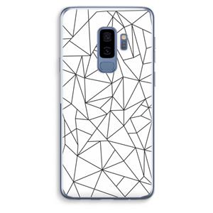 CaseCompany Geometrische lijnen zwart: Samsung Galaxy S9 Plus Transparant Hoesje