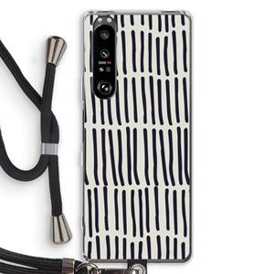 CaseCompany Moroccan stripes: Sony Xperia 1 III Transparant Hoesje met koord