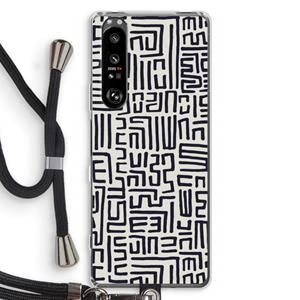 CaseCompany Moroccan Print: Sony Xperia 1 III Transparant Hoesje met koord