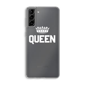 CaseCompany Queen zwart: Samsung Galaxy S21 Plus Transparant Hoesje