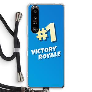 CaseCompany Victory Royale: Sony Xperia 1 III Transparant Hoesje met koord