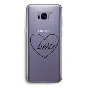 CaseCompany Best heart black: Samsung Galaxy S8 Transparant Hoesje