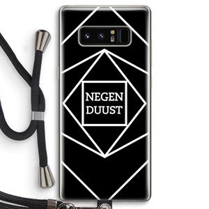 CaseCompany Negenduust geometrisch: Samsung Galaxy Note 8 Transparant Hoesje met koord