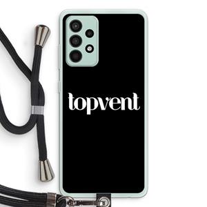 CaseCompany Topvent Zwart: Samsung Galaxy A52s 5G Transparant Hoesje met koord
