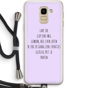 CaseCompany GSM: Samsung Galaxy J6 (2018) Transparant Hoesje met koord